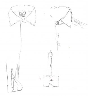 croquis main col poignet