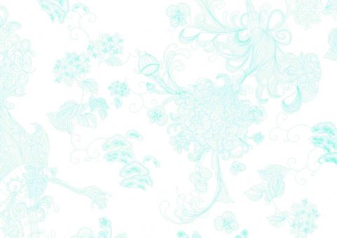 poisson all over fond turquoise OK